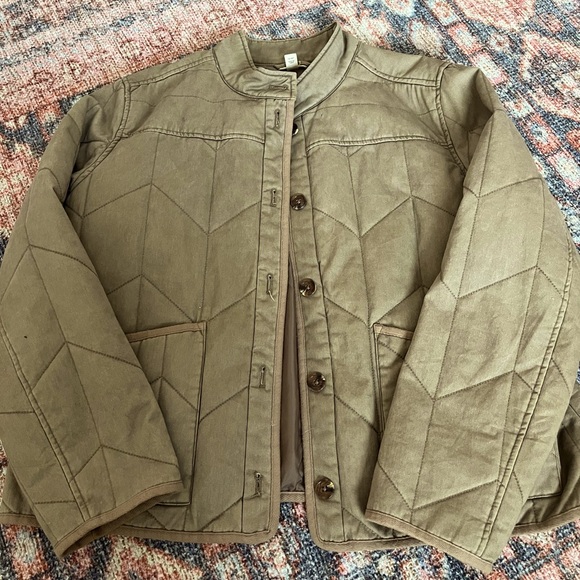 a.n.a Jackets & Blazers - Quilted jacket, tan/khaki, like new, XL